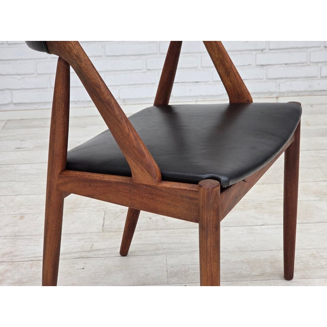 Danish Model 31 Armchairs in Leather and Teak by Kai Kristensen, 1960s, Set of 4 For Sale - Image 9 of 18