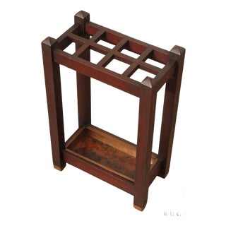 Antique Mission Style Umbrella Stand For Sale