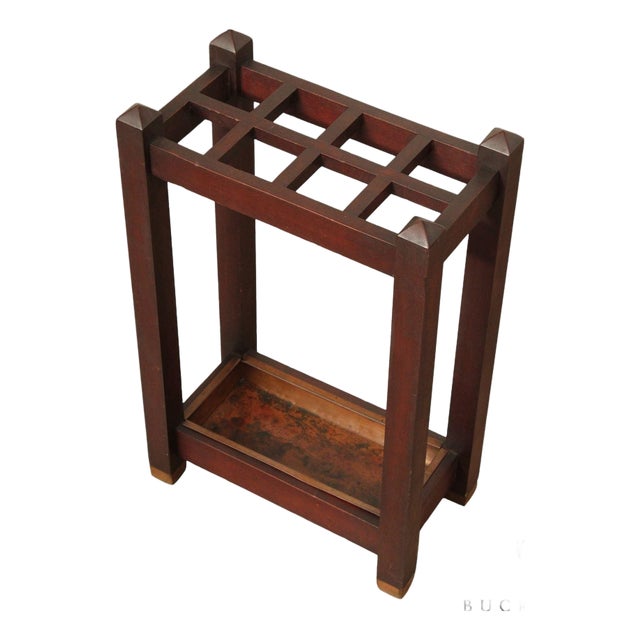 Antique Mission Style Umbrella Stand For Sale