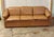 Postmodern Low Profile Sofa in Cognac Brown Leather in the Manner of Niels Eilersen, 1980's For Sale - Image 3 of 11