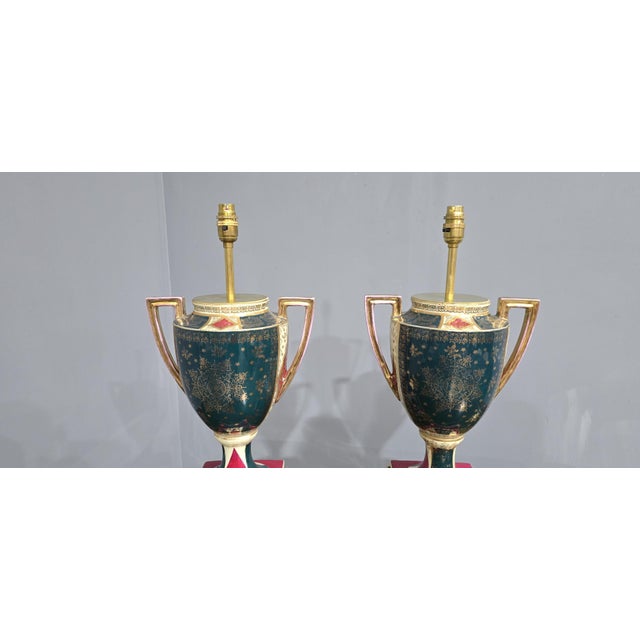 Gold Large Table Lamps, Vienna, Austria, 1880, Set of 2 For Sale - Image 8 of 9