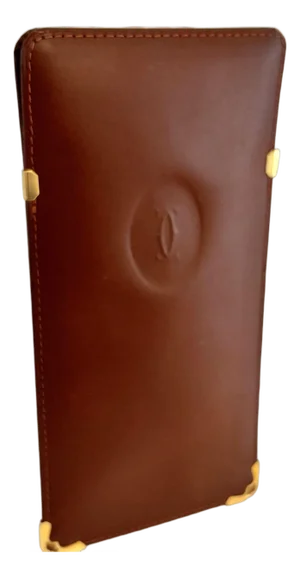 Cartier Burgundy Leather Eyewear Case Made in France 1980s