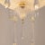 Gold Murano Glass Ceiling Light in Pure Crystal Color with Handmade Leaves and Drops, Italy, 1990s For Sale - Image 8 of 11