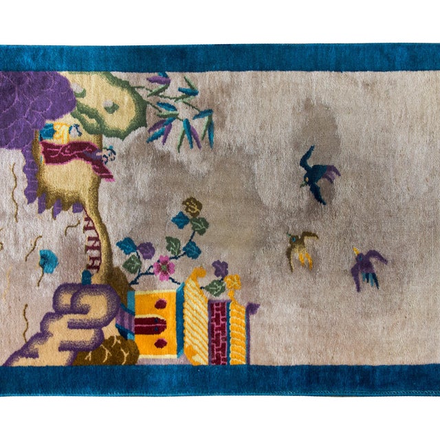 Textile Early 20th Century Chinese Art Deco Rug For Sale - Image 7 of 14
