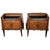 Mid-Century Art Deco Italian Nightstands in Walnut and Glass Top, 1950s, Set of 2 For Sale - Image 10 of 10