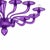 Italian Violet Murano Style Glass Chandelier by Simoeng For Sale - Image 6 of 8