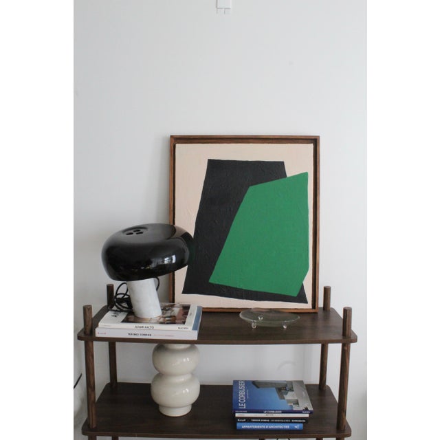 Beige Bodasca, Minimalist Modern Abstract Emerald Form, 2025, Canvas and Acrylic For Sale - Image 8 of 13