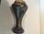 Trails of purple, blue and gold iridescence 8 inches tall art glass vase x 4.5 diameter at widest Bohemian Art Nouveau...