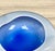 Vintage Blue Glass Ashtray – Midcentury Modern Wavy Design For Sale - Image 4 of 8