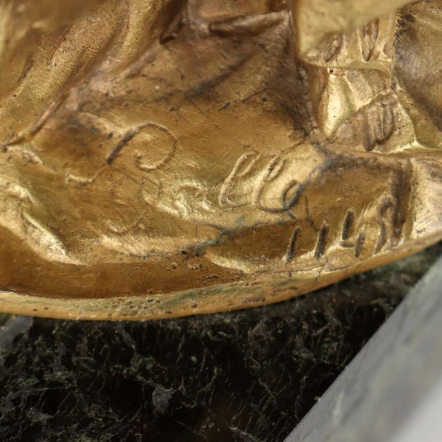 Bronze & Marble Inkwell attributed to Jean-Marie Pigaltary, France, 19th Cennury For Sale - Image 10 of 14