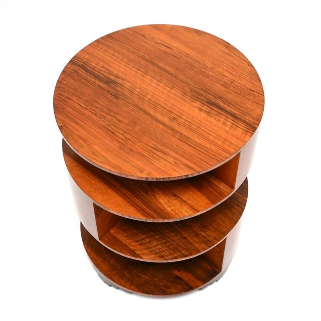 Brown Art Deco Figured Walnut Side Table, 1930 For Sale - Image 8 of 11