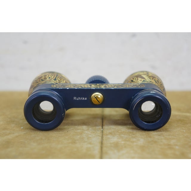 Antique German Emil Busch Multinett Filigree Opera Glasses Original Leather Case For Sale - Image 9 of 12