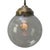 Vintage Dutch Smoked Bubble Glass & Brass Pendant Light For Sale - Image 4 of 6