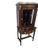 A beautifully detailed vintage Federal style vitrine cabinet crafted in a rich mahogany finish with elegant brass-mounted...