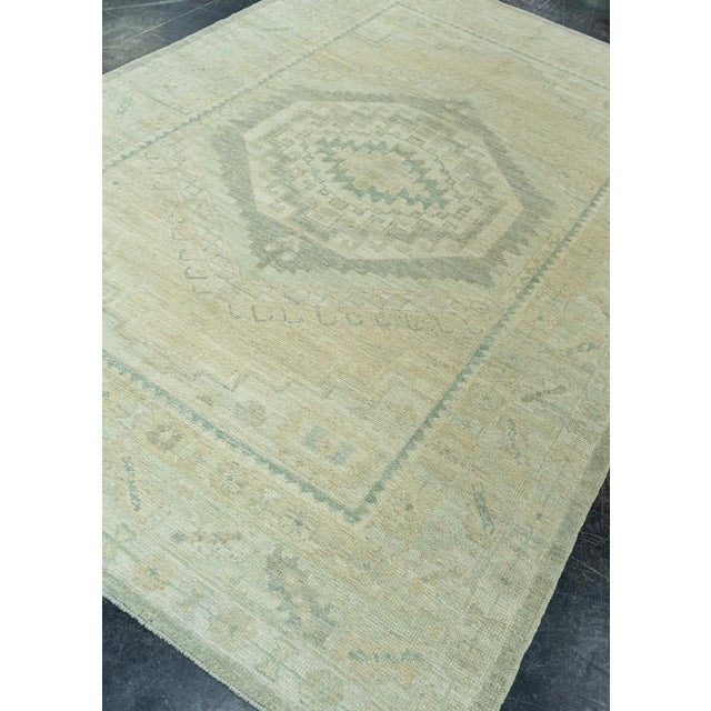 Textile Turkish Oushak Rug 6' x 8'11" #19308 For Sale - Image 7 of 8