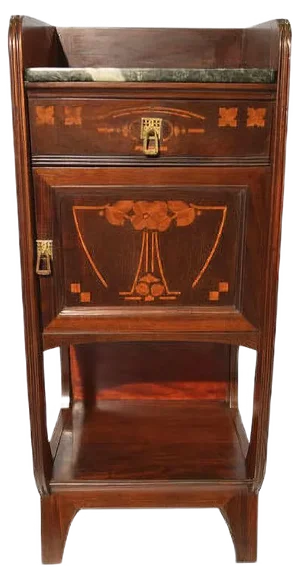 Italian Mahogany Nightstand by Eugenio Quarti, 1900s