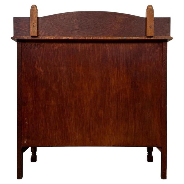 Antique Early 20th Century English Edwardian Oak Chest of Drawers For Sale - Image 9 of 12