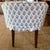 Late 19th Century Antique Regency-Style Blue and White Floral Barrel Vanity Chair For Sale - Image 5 of 5