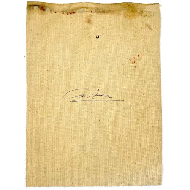 Mid 20th Century Norman Carton, American Vivid Abstract Expressionist Art Oil Painting Norman Carton, Wpa Artist For Sale - Image 5 of 5