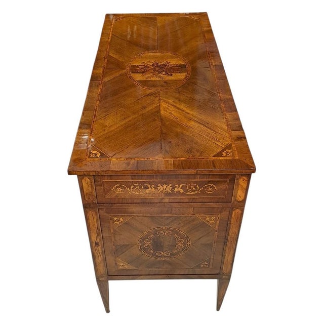 Antique Inlaid Chest of Drawers, 1800s For Sale - Image 4 of 11