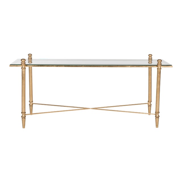 Owens Coffee Table in Antique Gold For Sale