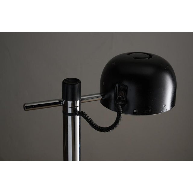 Industrial Black Floor Lamp attributed to Enrique Franch for Metalarte, 1970s For Sale - Image 3 of 11