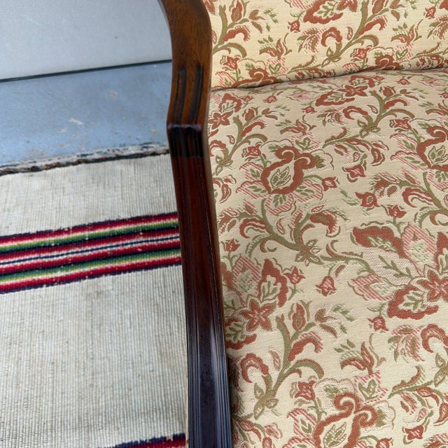 A Vintage Mahogany Hepplewhite Style Lolling Chair, Circa 1970’s For Sale - Image 6 of 12