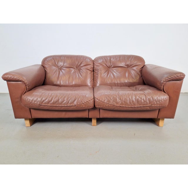 DS101 Two-Seater Sofa in Leather from de Sede, 1970s For Sale - Image 17 of 17