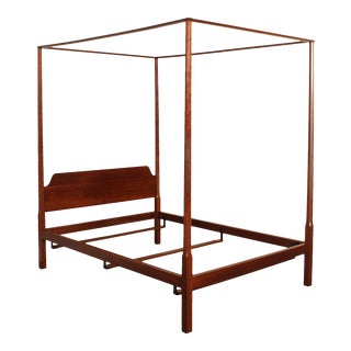 Custom Quality Cherry Full Size Poster Canopy Bed For Sale