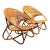 Vintage Woven Rattan Lounge Chairs - Pair For Sale