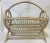 Beige 1970's Vintage Whitewashed Bent Bamboo Magazine Rack For Sale - Image 8 of 12