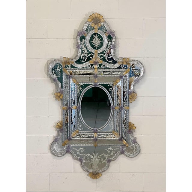 Large Murano Glass Mirror, 1960s For Sale - Image 16 of 16