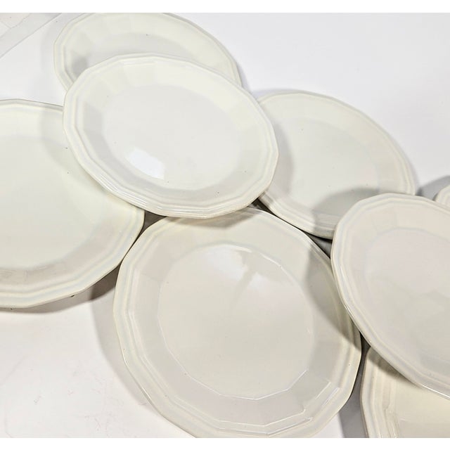 Farmhouse White Farmhouse Ironstone Dessert Plates- Set of Eight For Sale - Image 3 of 16