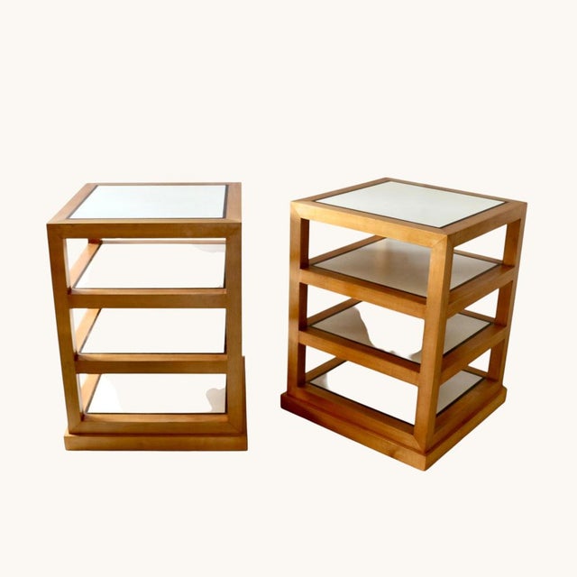 Wood Shelves attributed to David Hicks, England, 1980s, Set of 2 For Sale - Image 7 of 12