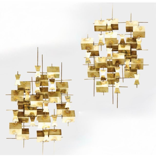 2020s Folded Brass Wall Sculptures by Dwell Studio for Global Views – Solid Brass (2 Available) For Sale - Image 5 of 7