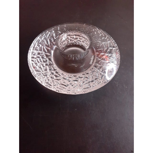 This is a GORGEOUS Orrefors Sweden 6" Spaceship Disc Single Candle Holder. Other Orrefor items sold separately Procured at...