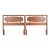 Lane Rhythm Mid-Century Modern Sculpted Walnut Twin Size Headboards, Pair For Sale