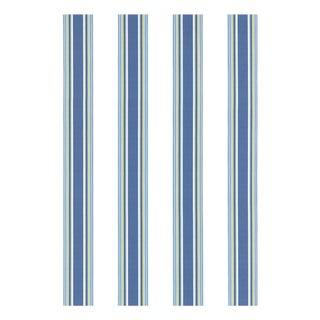 The House of Scalamandré Nolan Stripe Wallpaper, Sky For Sale