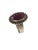 Traditional Vintage Silver With Garnet Stone Ring Size 7 Jaipur India For Sale - Image 3 of 10