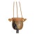 Mid Century Modern Hanging Stoneware Ceramic Drip Glaze Planter Pot For Sale