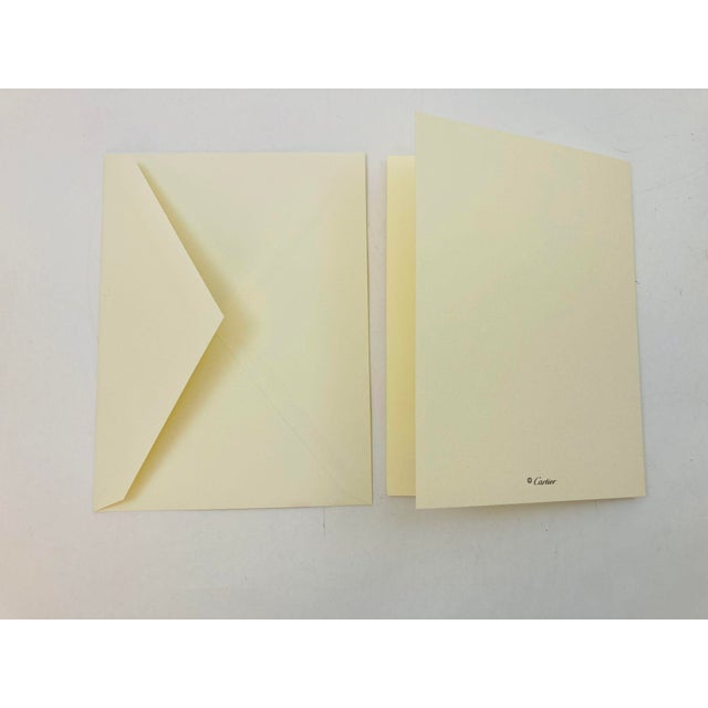 Cream Cartier Luxury Christmas Tree Set of 10 Stationery Cards Set Season's Greetings For Sale - Image 8 of 8