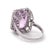 14ct White Gold Kunzite & Diamond Cocktail Ring 26.6ct For Sale - Image 4 of 8