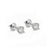 Modern Unisex 14k White Gold 0.44ctw Round Diamond Screw Back Petite Stud Earrings, A Pair For Sale - Image 3 of 8