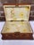 Wood Antique Early 20th Century Layered Tramp Art Folk Art Box With Floral Liner For Sale - Image 7 of 8