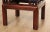 1980s Asian Inspired Carved Mahogany Upholstered Stools - A Pair For Sale - Image 10 of 13