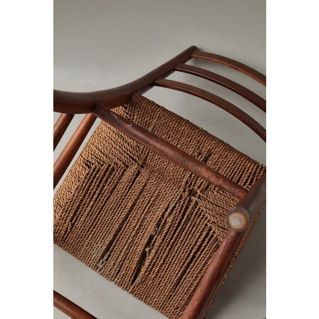 Vintage Funkis Novo Chair in Beech and Seagrass by Arne Jacobsen for Fritz Hansen, 1935 For Sale - Image 14 of 16