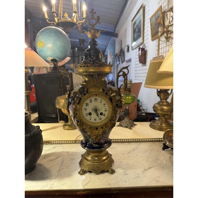 Blue Clock from Sèvres For Sale - Image 3 of 10
