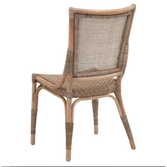 Luna Rattan Frame Armless Dining Chair 2pc by Essentials for Living For Sale - Image 9 of 15