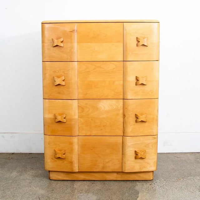 Beautiful mid century modern Highboy dresser / Chest of drawers by Heywood Wakefield for the Rio line. Refinished piece.