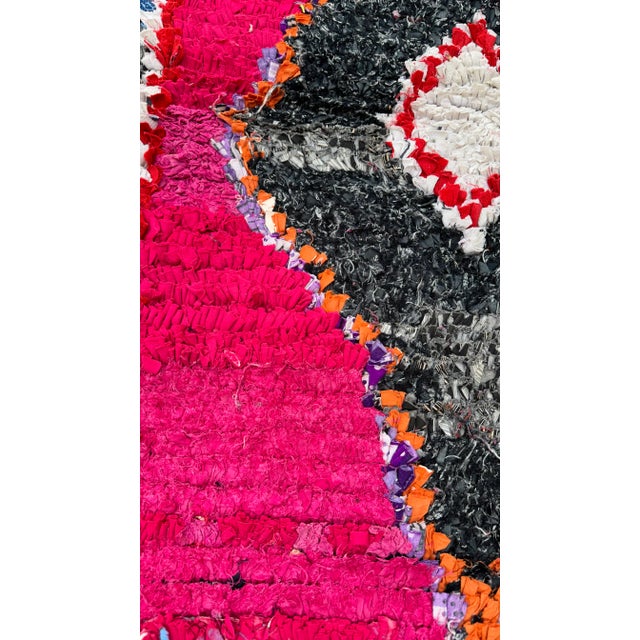 Tribal Moroccan Boucherouite Rug - 3'7" X 5'7" Ft For Sale - Image 3 of 9